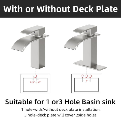 Ryuwanku deck plate included for clean 1- or 3-hole installation.