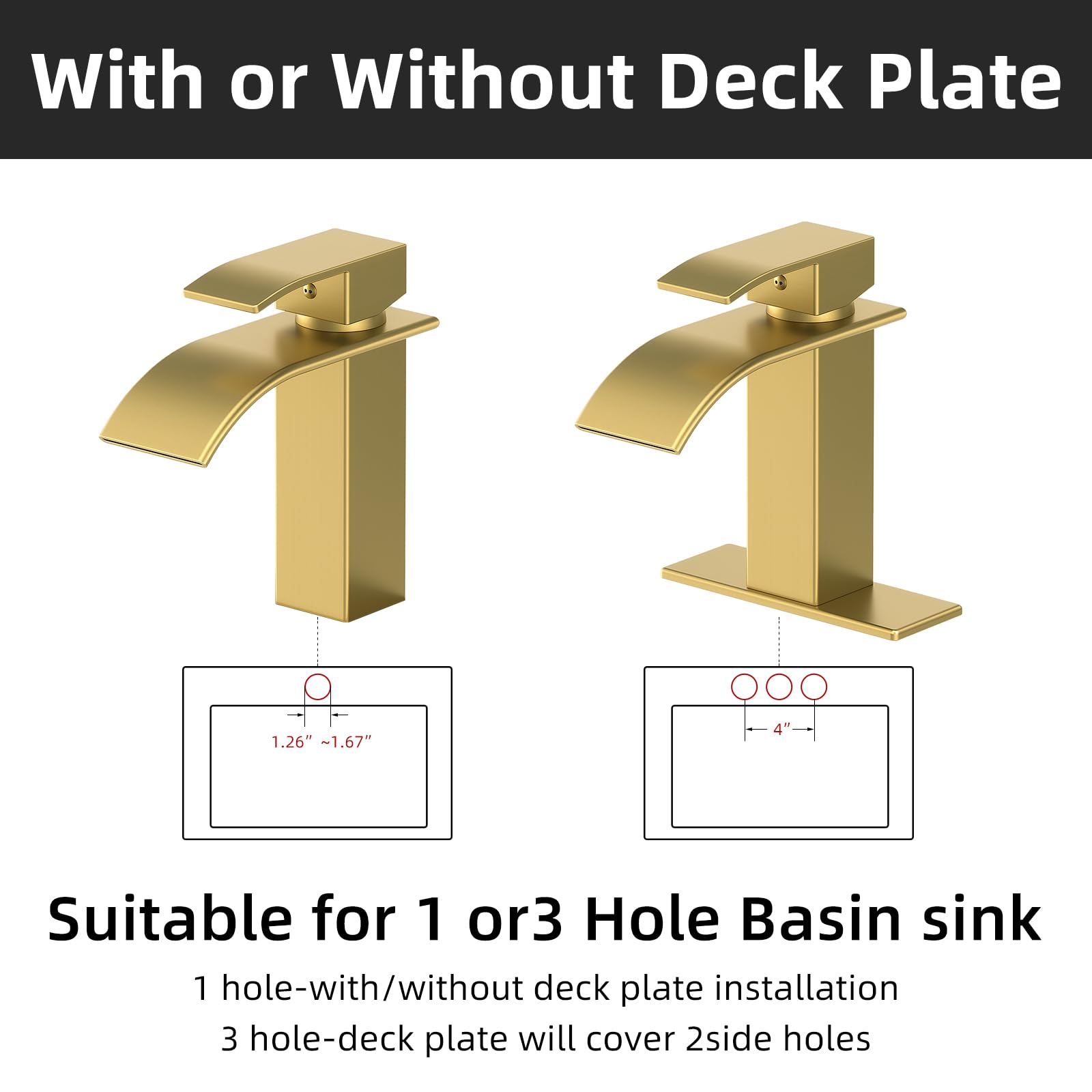 Brushed gold finish withstands scratches while keeping a premium look.