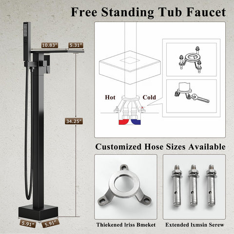 Ryuwanku easy-installation kit with hardware for floor-mount setup.