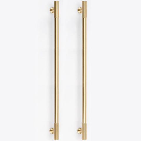 RZDEAL gold cabinet pull with 12-3/5 inch hole centers for durable kitchen drawers.