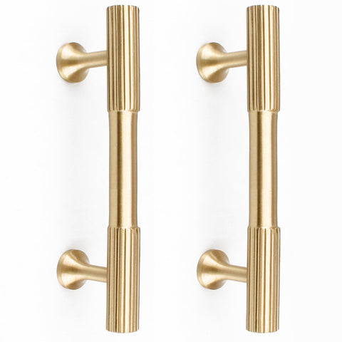 RZDEAL solid brass gold cabinet pull with 3-inch centers for durable daily use