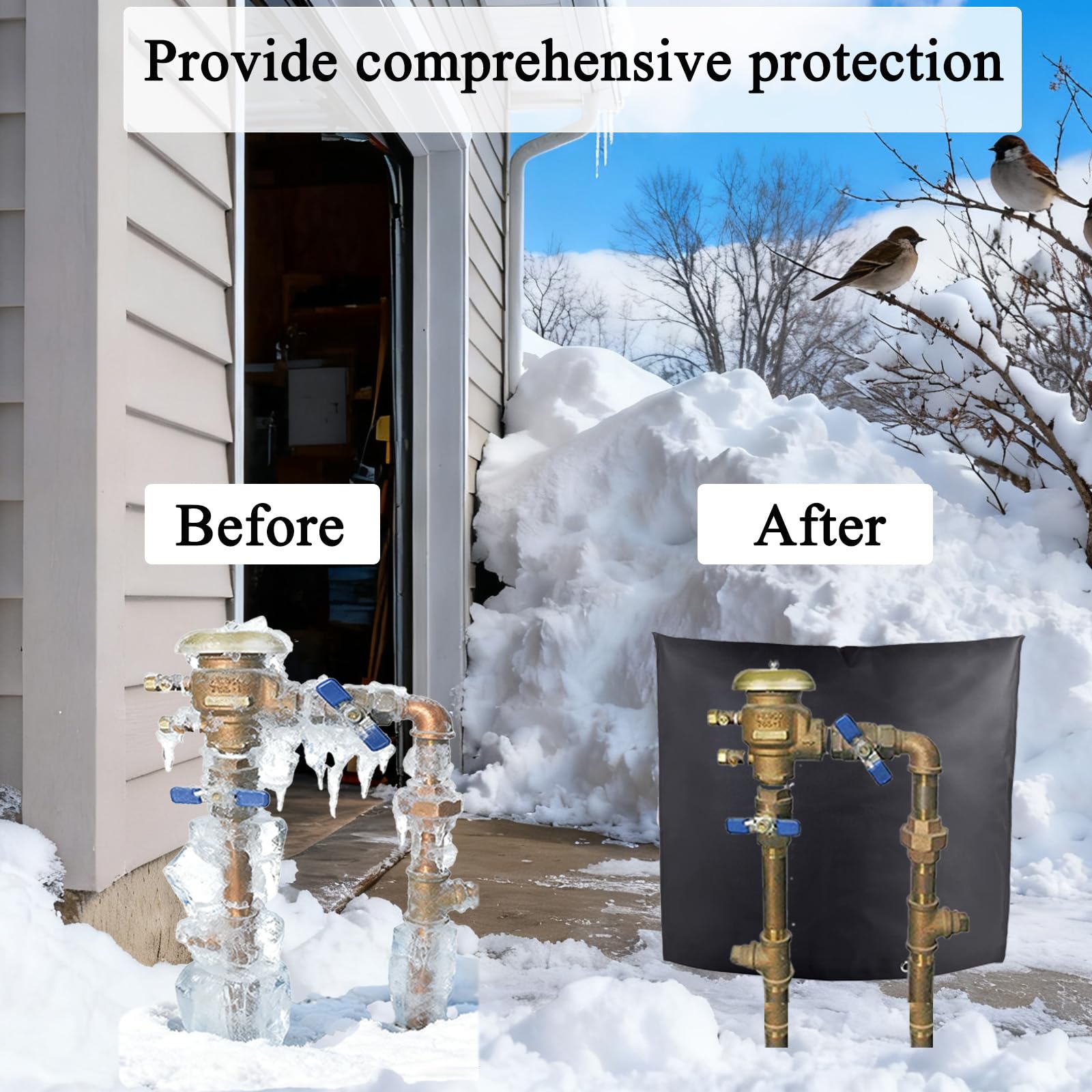 RZMAYIS backflow cover installed outdoors for irrigation and valves