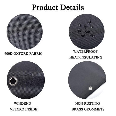 RZMAYIS backflow cover Velcro bottom stays secure in wind