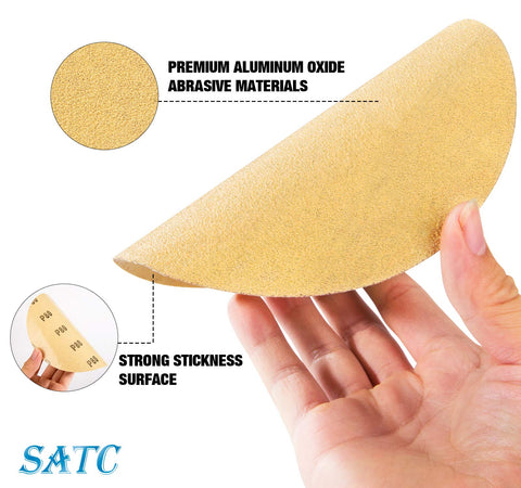 S SATC 100pcs adhesive sanding discs set for 6-inch sanding projects