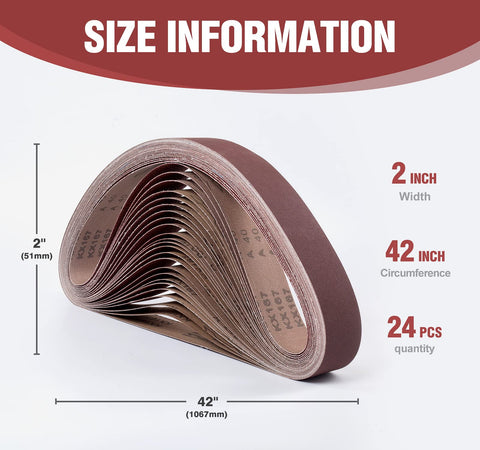 S SATC 2x42 belt 120 grit for refined surface prep and finishing touches.