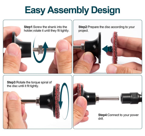 S SATC quick-change disc holder 1/4-inch shank enables fast swaps.