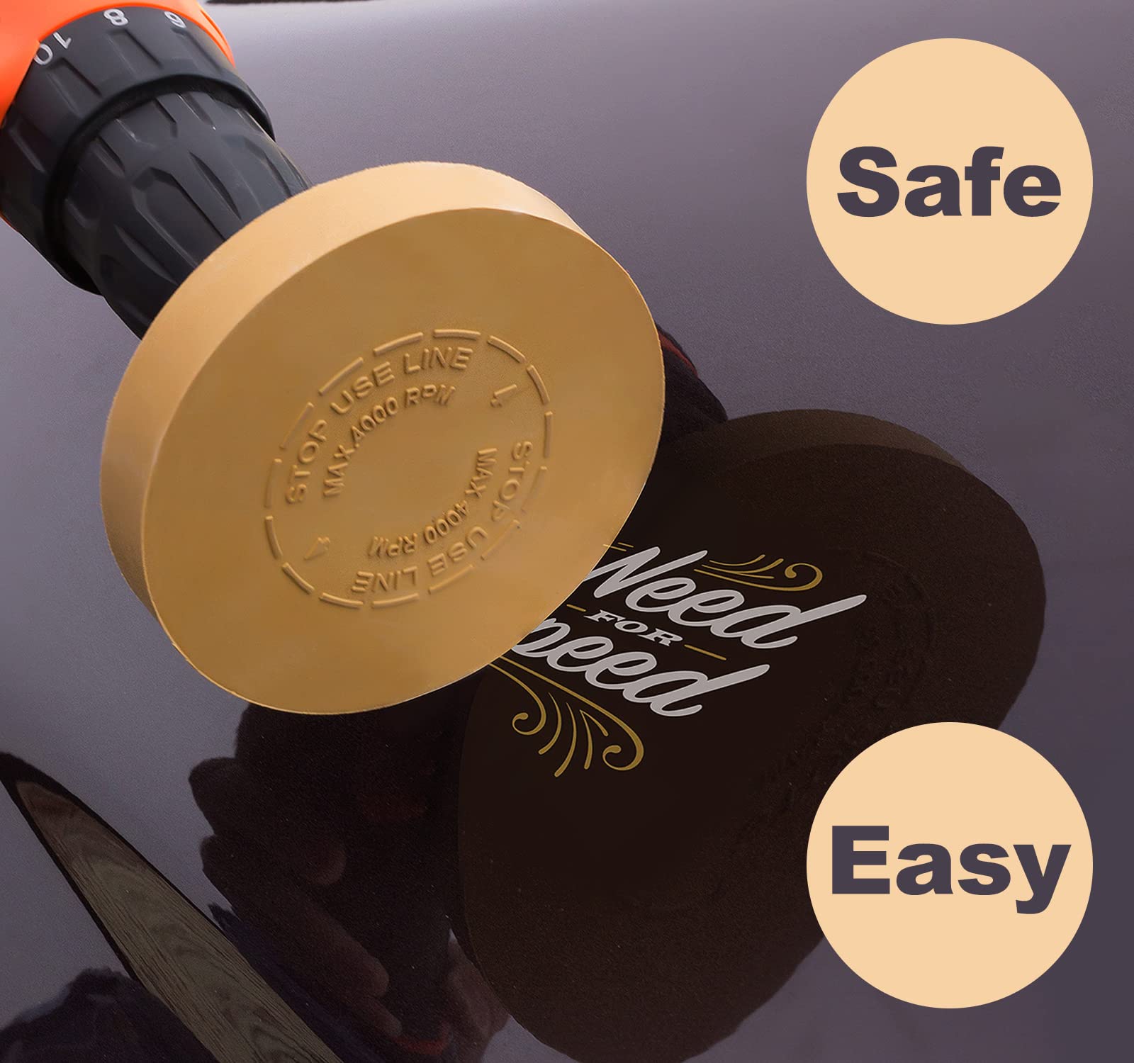 Soft rubber removal wheel from S SATC reduces friction and saves time