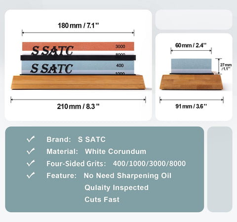 S SATC wood base stand provides secure stone support