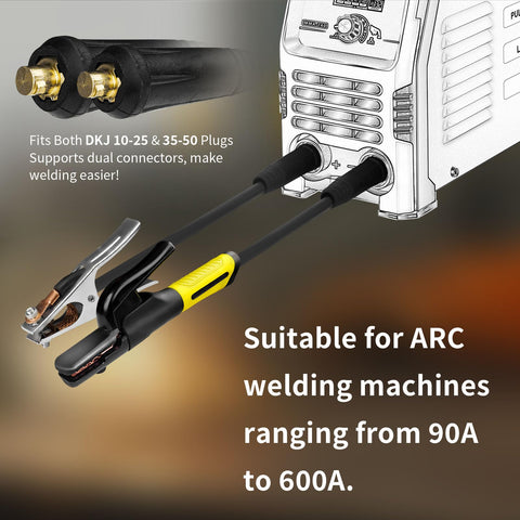 S SIMDER DKJ 35-50 plug compatibility supports versatile welding setups.