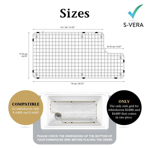 S-VERA bottom-grid closeup highlights corrosion-resistant steel and smooth edges for safety.