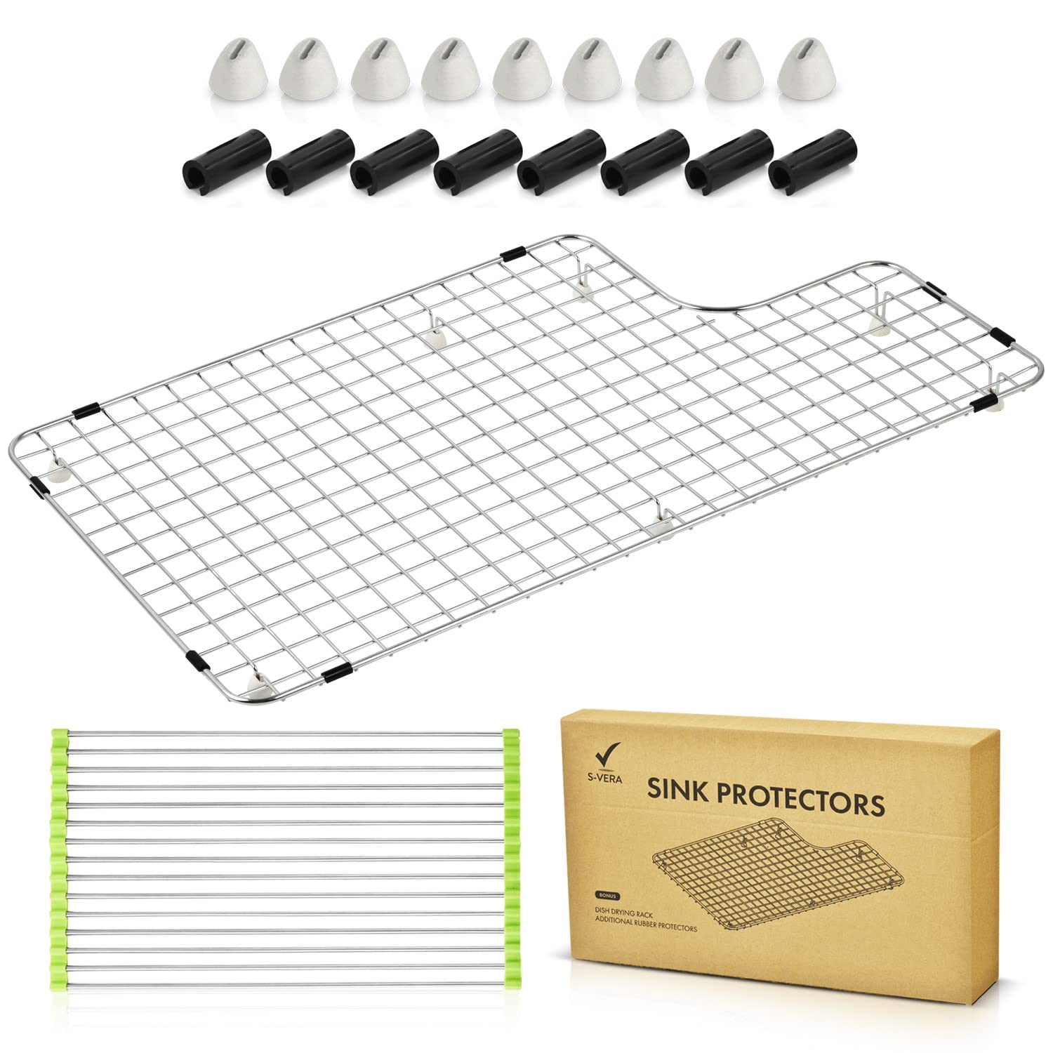 S-VERA sink rack fits Kohler K 6488/6489 Whitehaven sinks securely, protecting the surface.