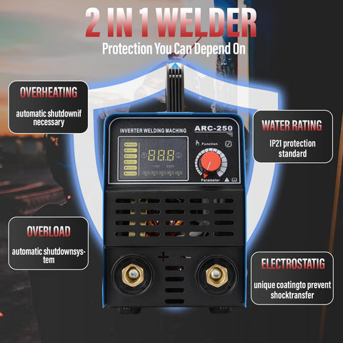 S7 250A inverter technology provides stable arcs with efficient power use