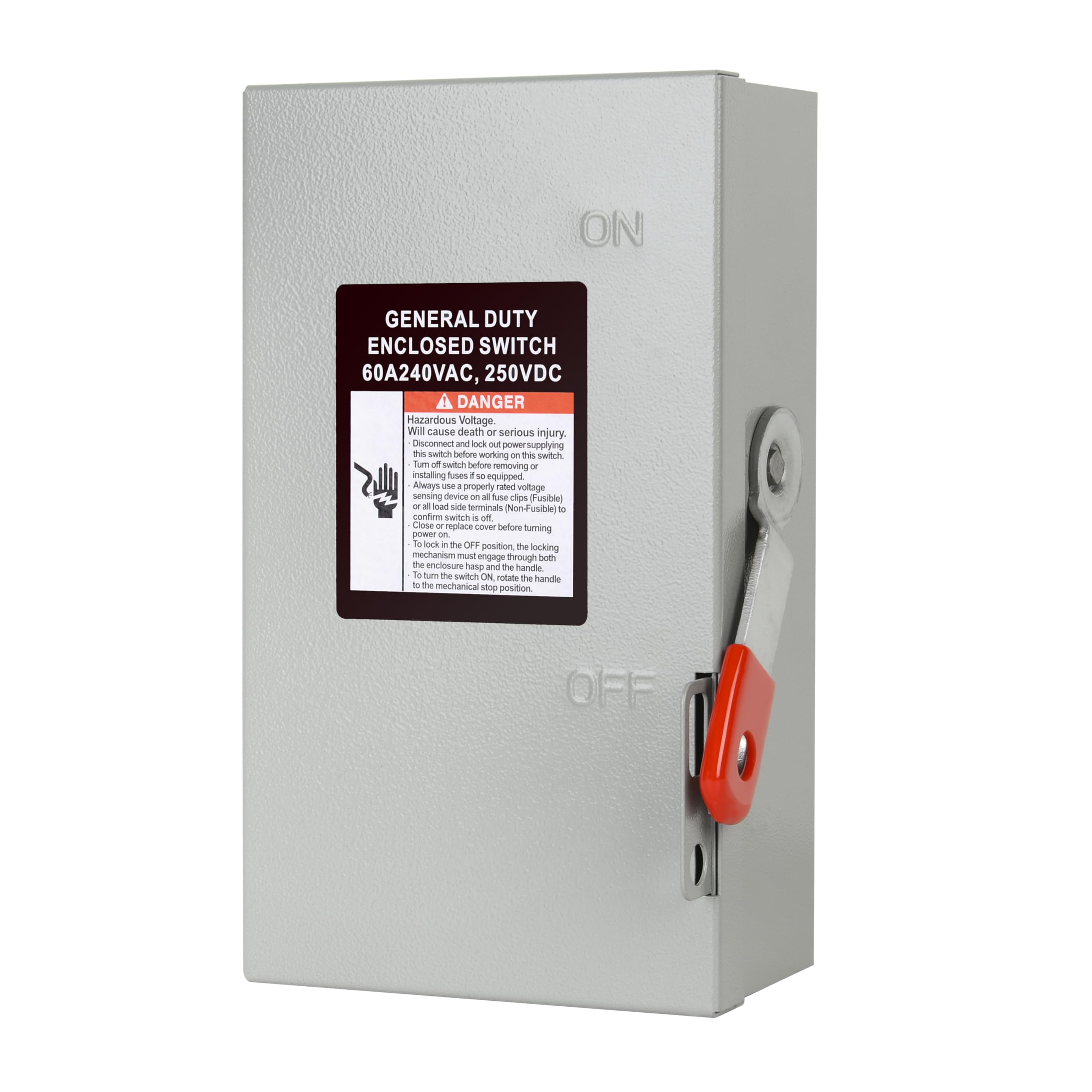 S7 2P 60A outdoor safety switch with non-fusible enclosure for reliable power control.