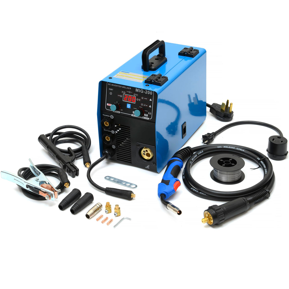 S7 MIG Welder 200A on a workbench for precise home repairs and projects.