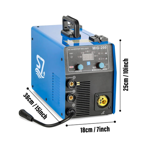 S7 MIG Welder knob-control dials for quick, intuitive adjustments.
