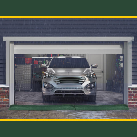 Sabary barrier blocks garage entrance floods and dripping water effectively.