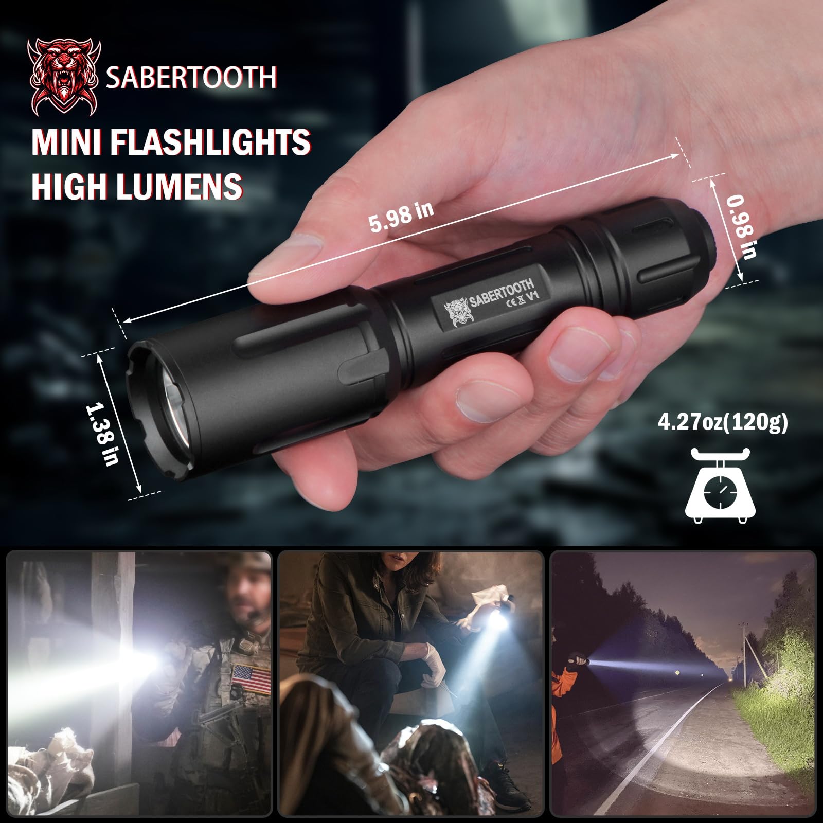 SABERTOOTH V1 rechargeable 5000mAh battery for extended use