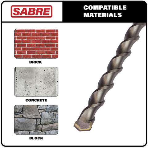Sabre Tools 10-pack masonry drill bits for multiple masonry tasks.