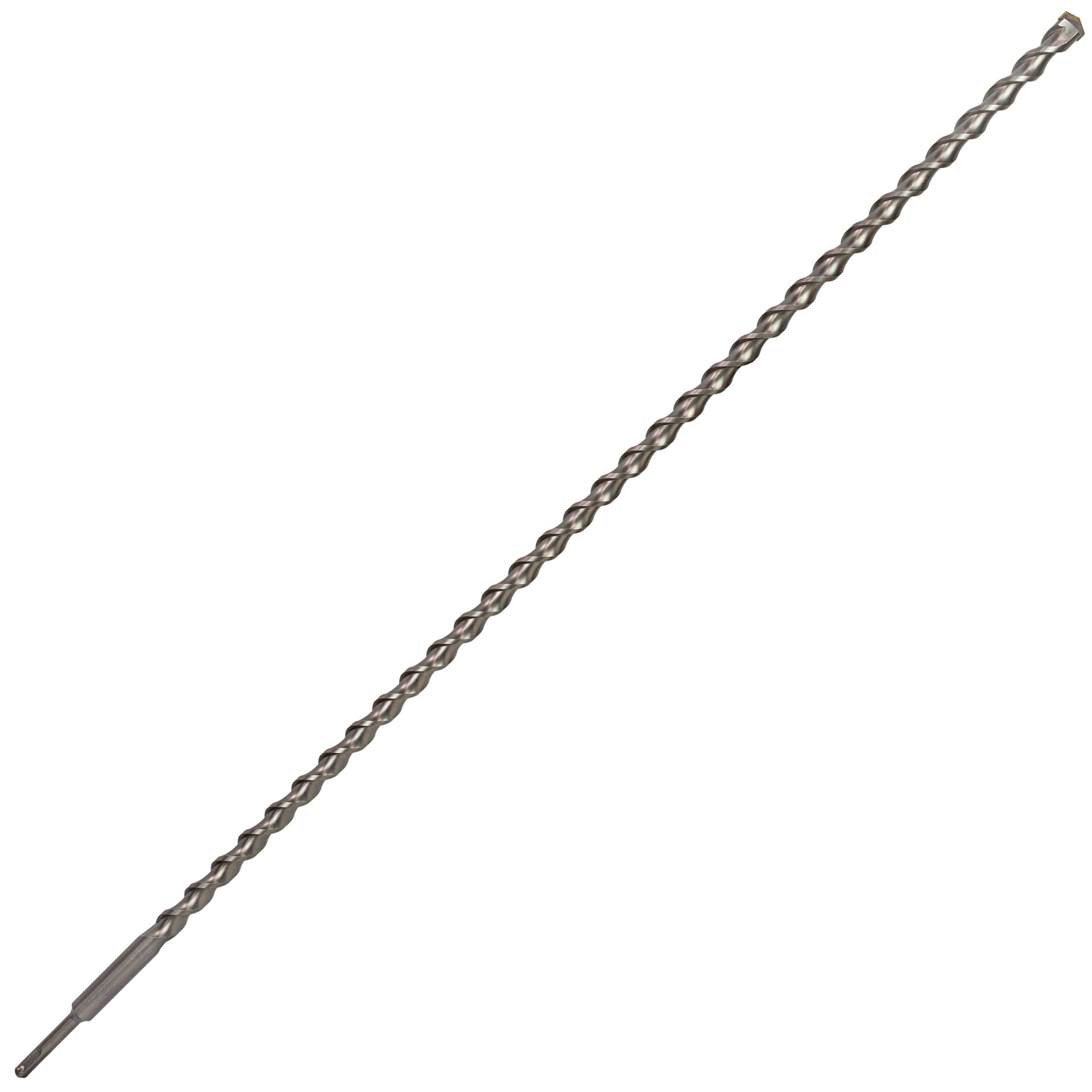 Sabre Tools SDS Plus 1 inch bit assembly in a drill setup for masonry holes