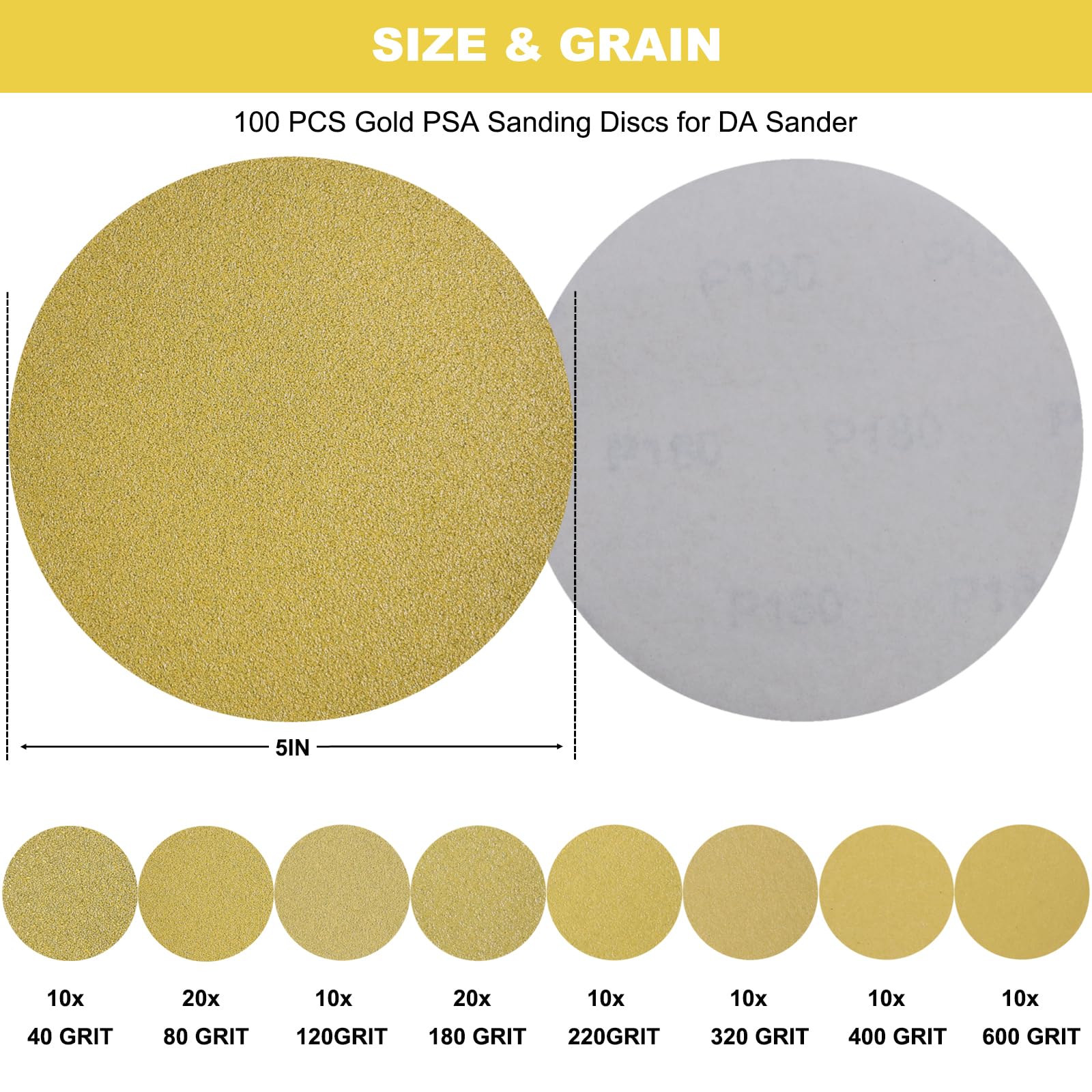 SACKORANGE 80-grit 6-inch PSA sanding disc for smoothing surfaces and rapid prep.