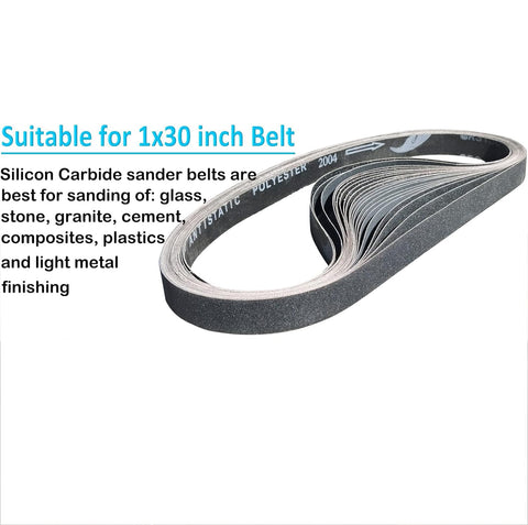 SACKORANGE 800 grit belt for fine finishes on glass, stone, and metal.