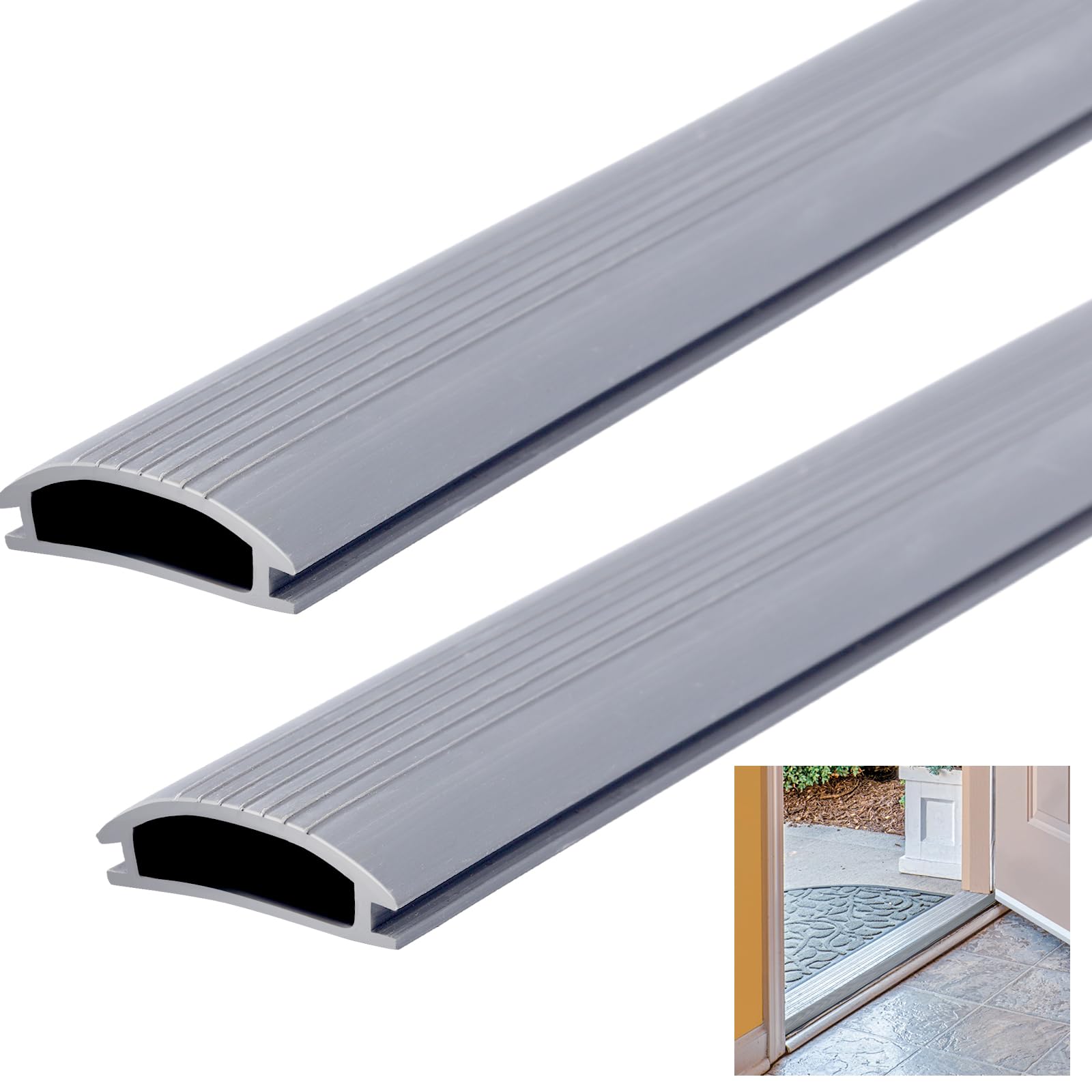 Sacubee 2-pack 36-inch vinyl under door seal ready for quick installation