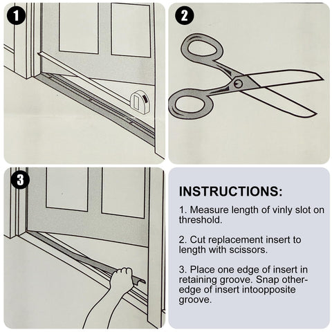 Sacubee easy cut seal fits any door width with household scissors