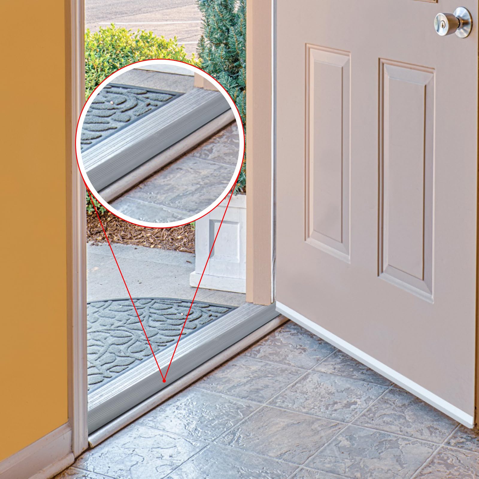 Sacubee seal shows universal compatibility with adjustable aluminum thresholds