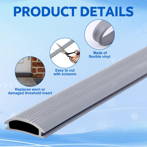 Sacubee vinyl door bottom seal demonstrates exterior door weatherproofing
