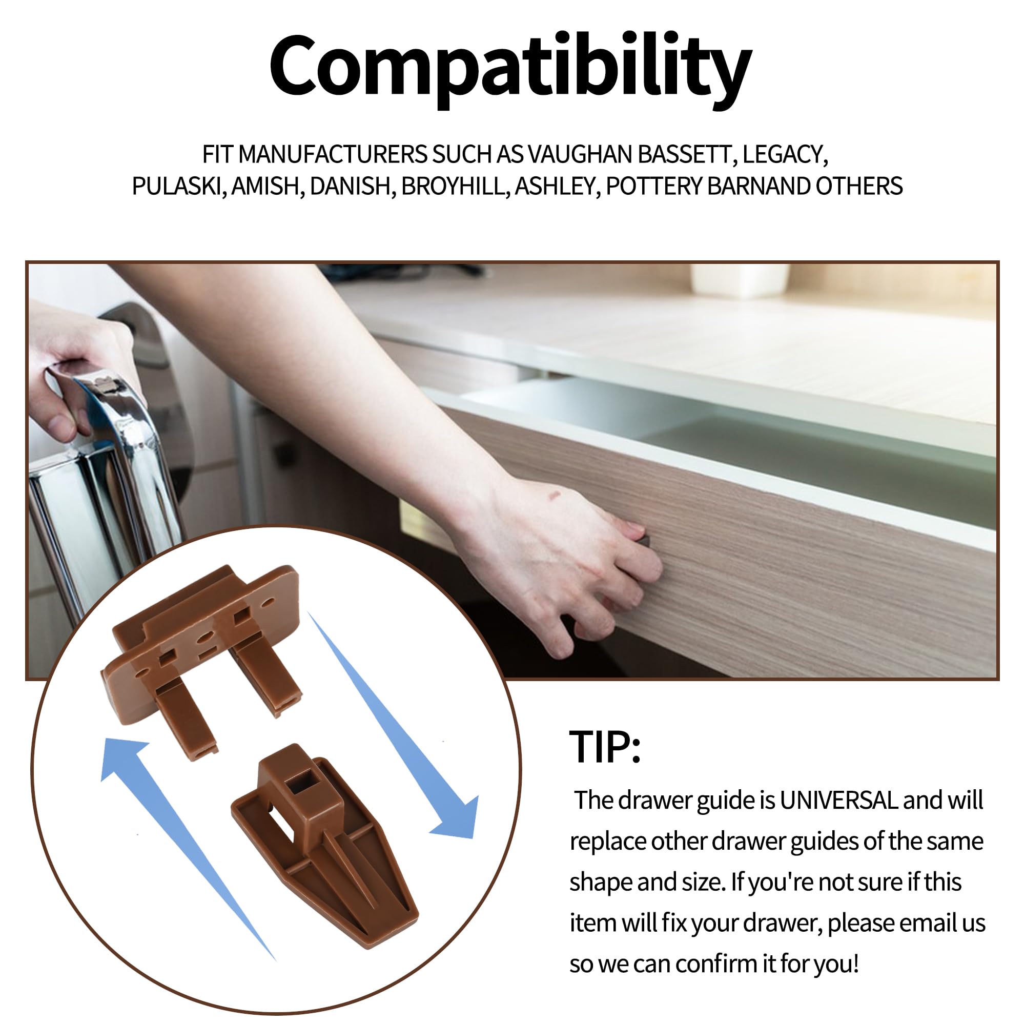 Easy-install drawer slide replacement for renovations