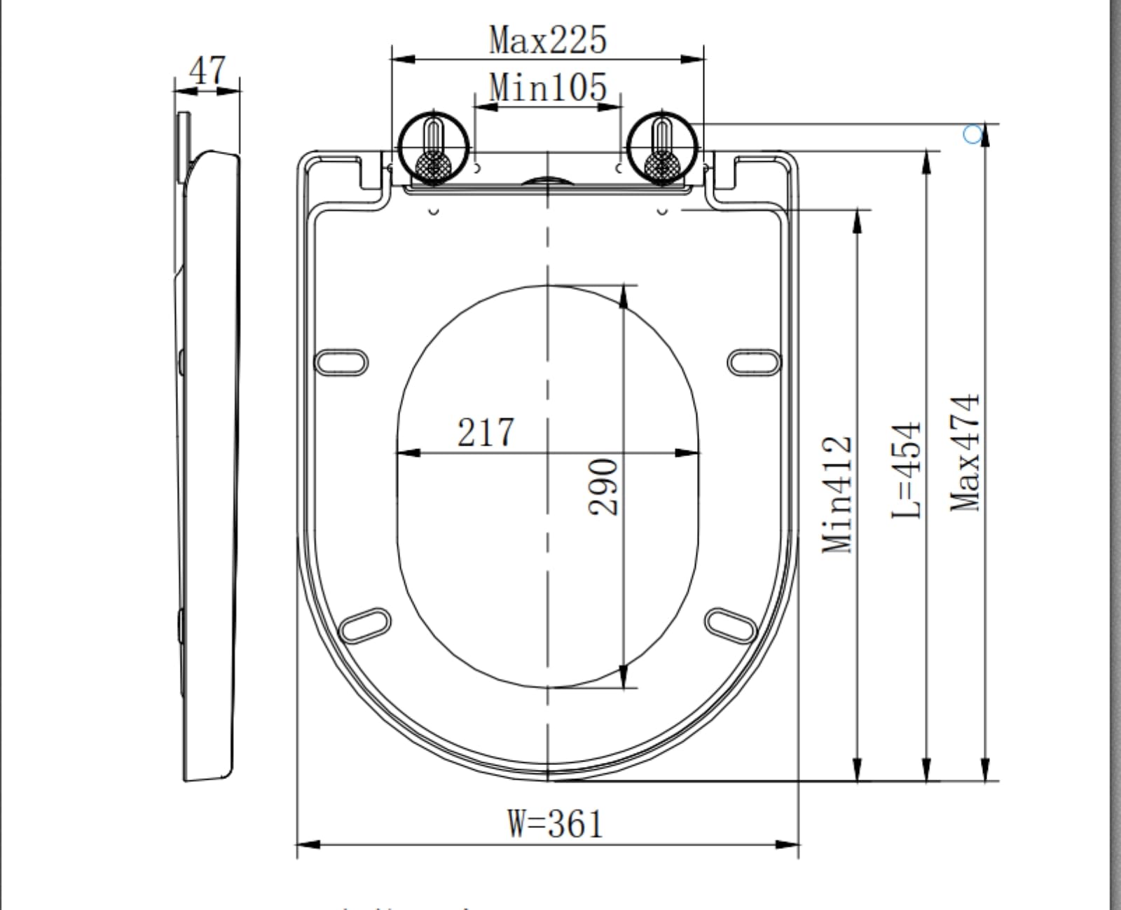 SADALAK white elongated toilet seat complements modern bathrooms
