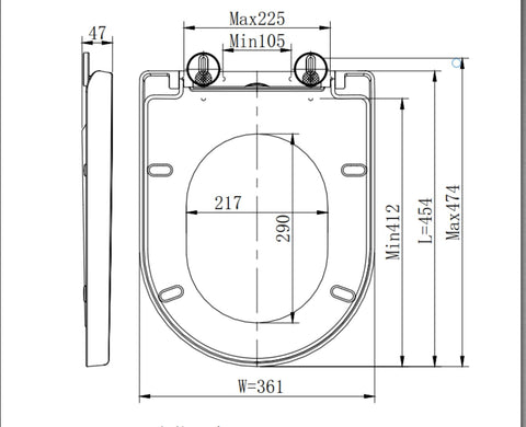 SADALAK white elongated toilet seat complements modern bathrooms