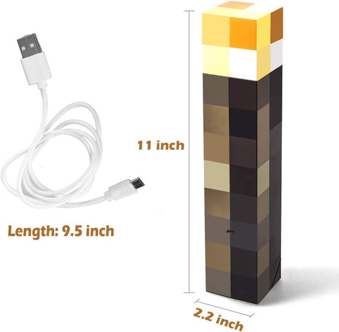 Saderoy Light-up Wall Torch supports wall mounting or tabletop display.