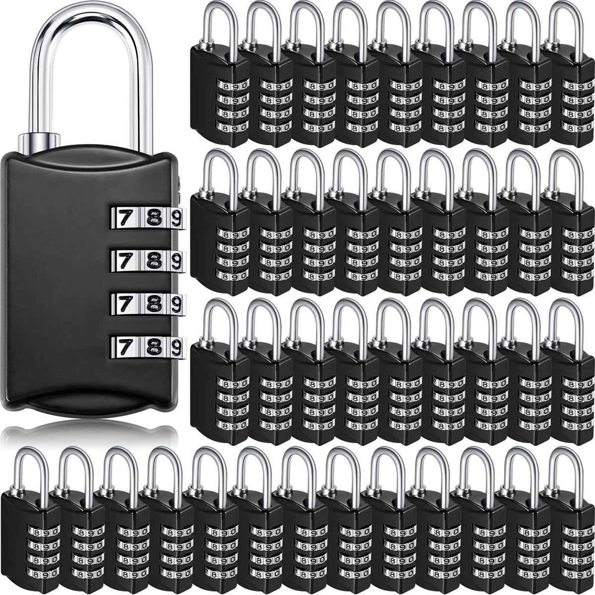 Sadnyy 40-pcs 4-digit locks closeup showing secure, shareable travel protection.