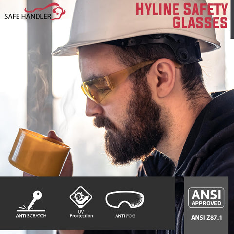 SAFE HANDLER Hyline anti-fog and anti-scratch coating keeps vision clear.