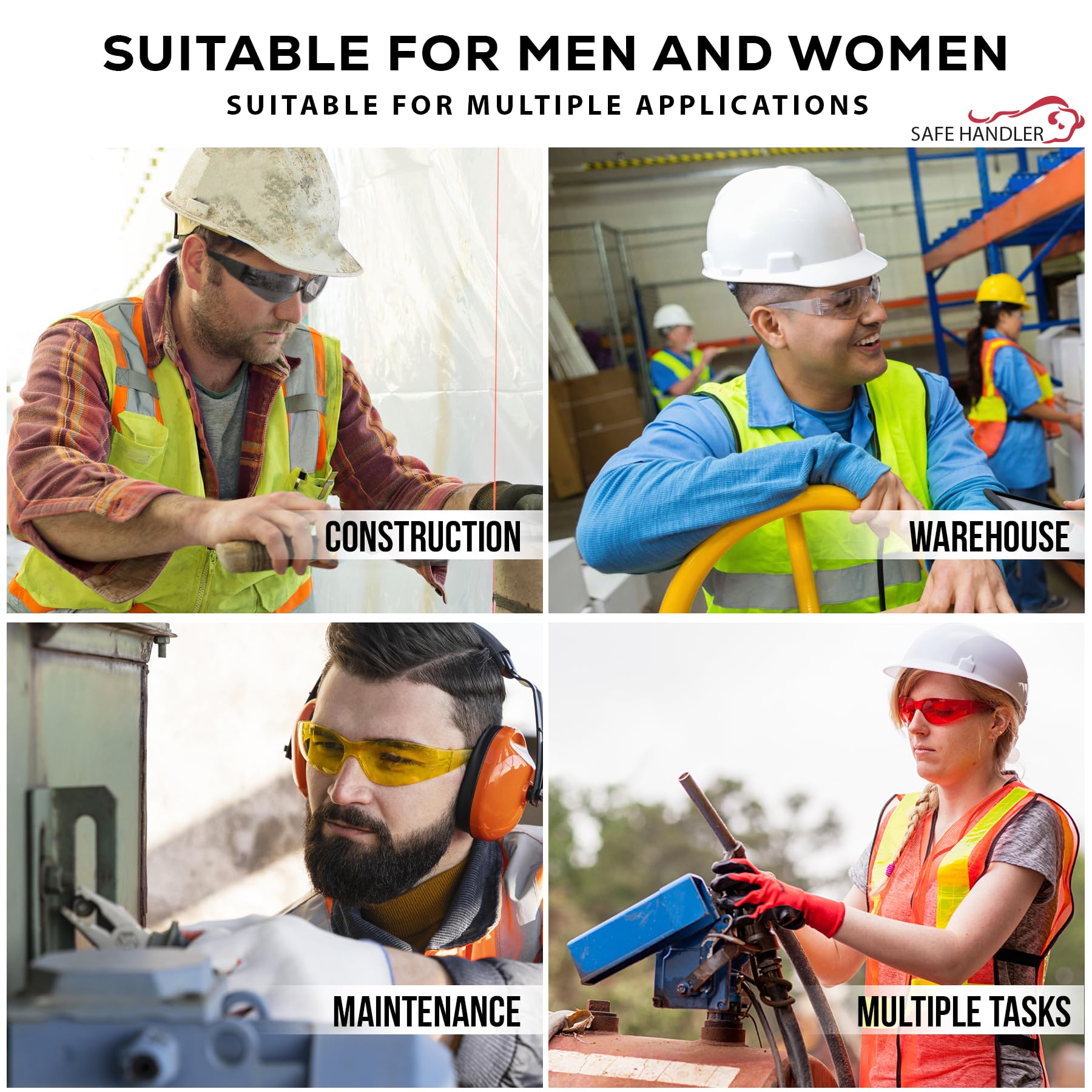 SAFE HANDLER Hyline 99% UV protection shields eyes from sun and dust.
