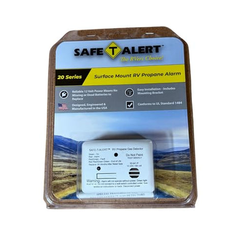 Safe T Alert 20-Series propane alarm side view for tight spaces