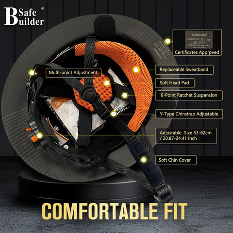 SAFEBUILDER 6-point suspension adjustment demonstrates customizable stability