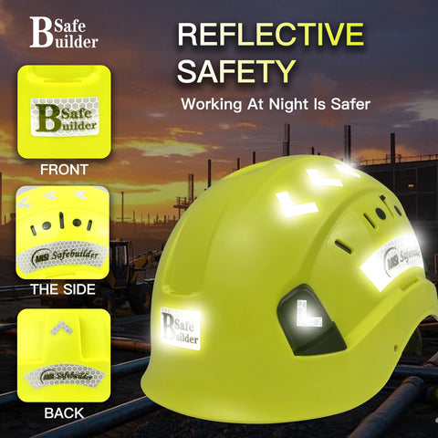 SAFEBUILDER ANSI Z89.1-2014 Type 1 certified hard hat for job site safety