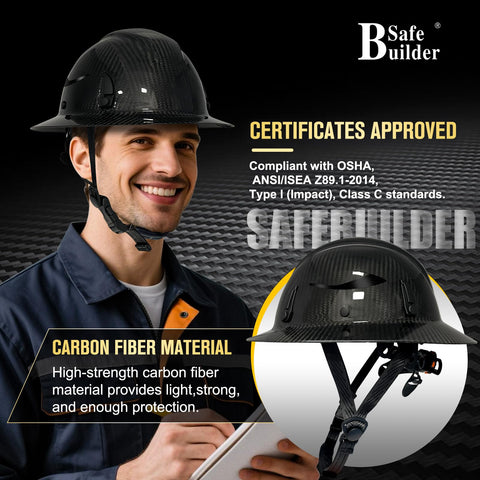SAFEBUILDER ANSI Z89.1 certified label communicates trusted safety standards