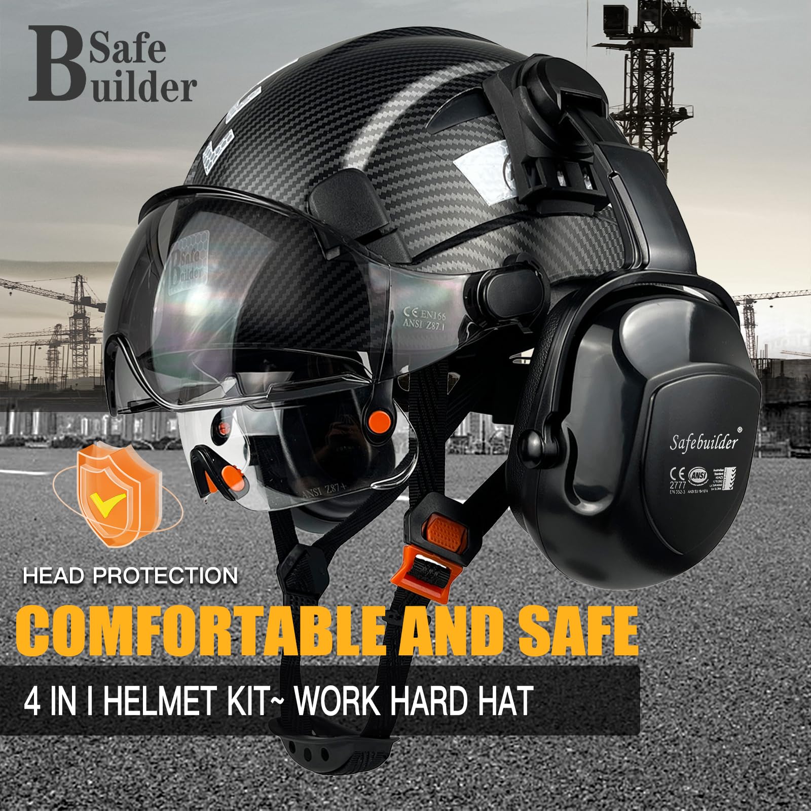 SAFEBUILDER clear visor outer provides unobstructed vision for daily tasks.