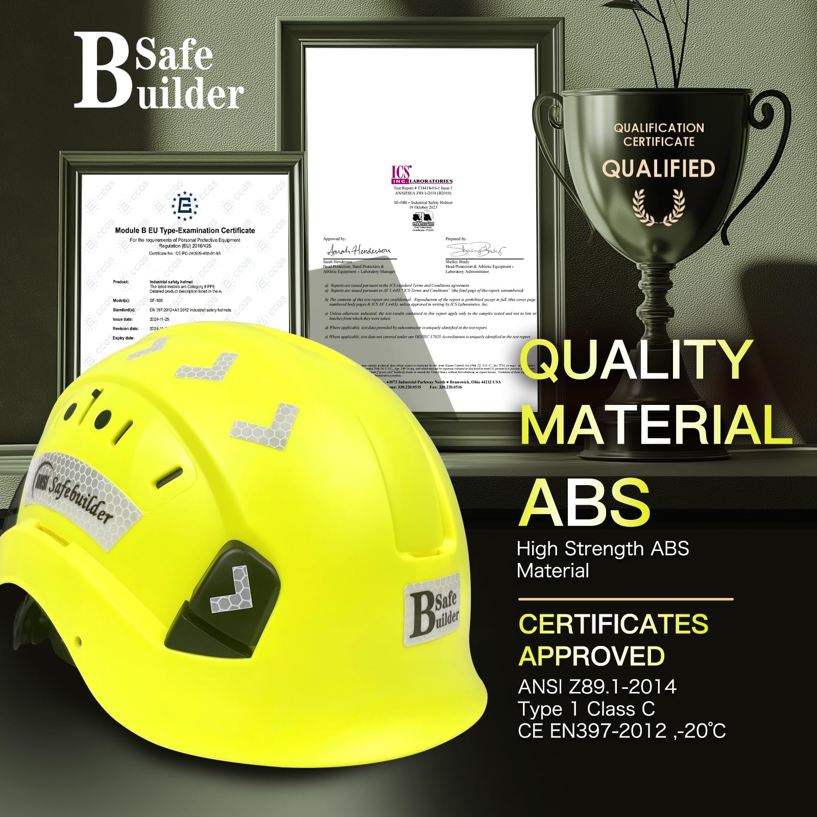 SAFEBUILDER hard hat accessories with ear muffs and visors for versatility