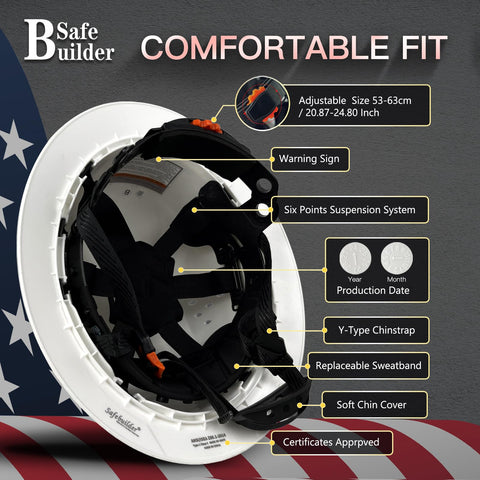 SAFEBUILDER SBD-G1C 6-point suspension distributes impact forces evenly