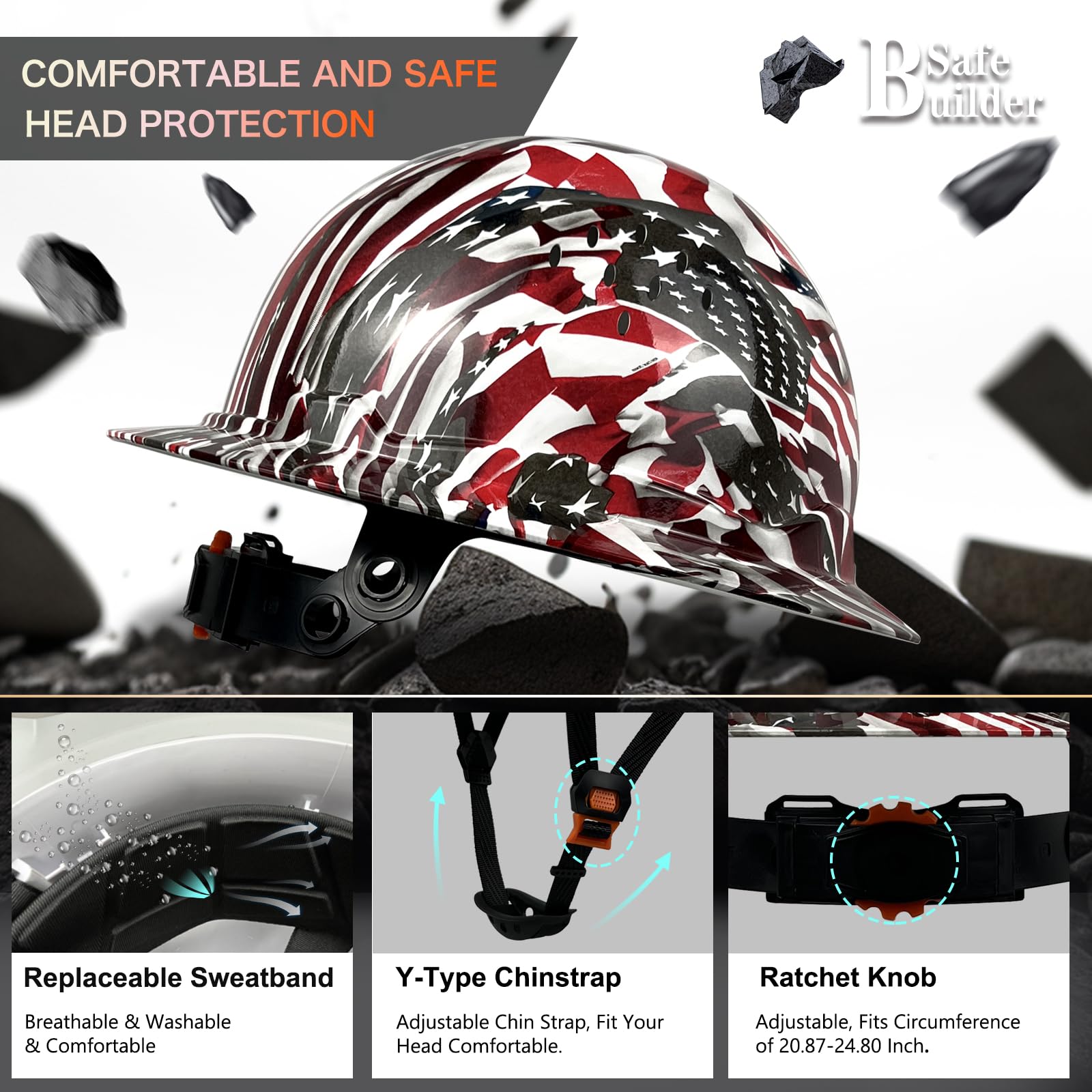 SAFEBUILDER SBD-G1C visor-ready helmet for optional eye protection
