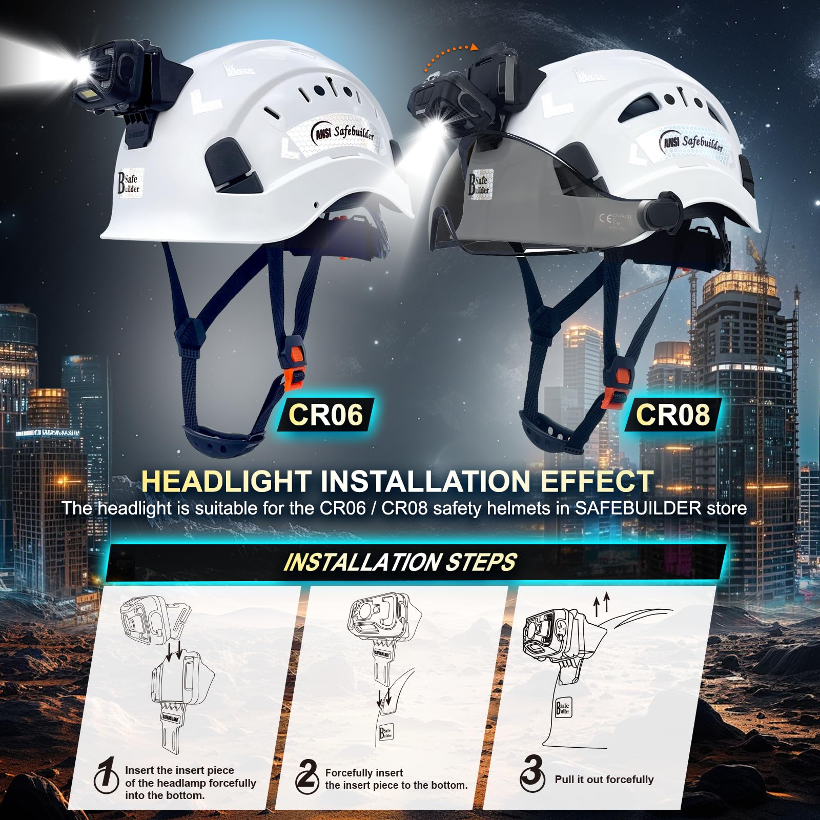 SAFEBUILDER SHL01 silicone gasket improves fit across molded helmet holes