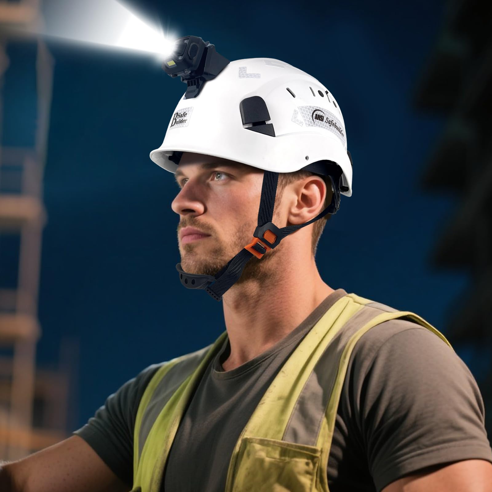 SAFEBUILDER SHL01 visor and earmuff ready design for SAFEBUILDER helmets