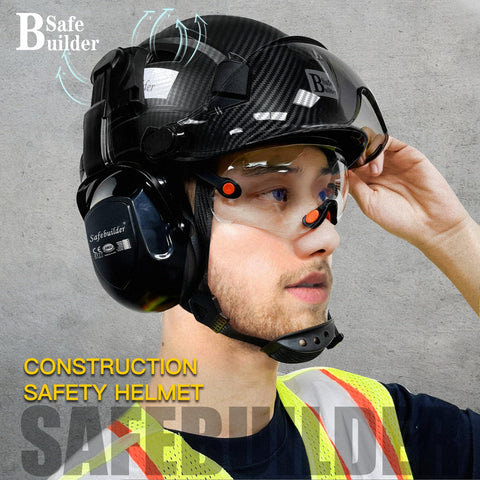 SAFEBUILDER tinted visor outer protects eyes in bright conditions while maintaining visibility.