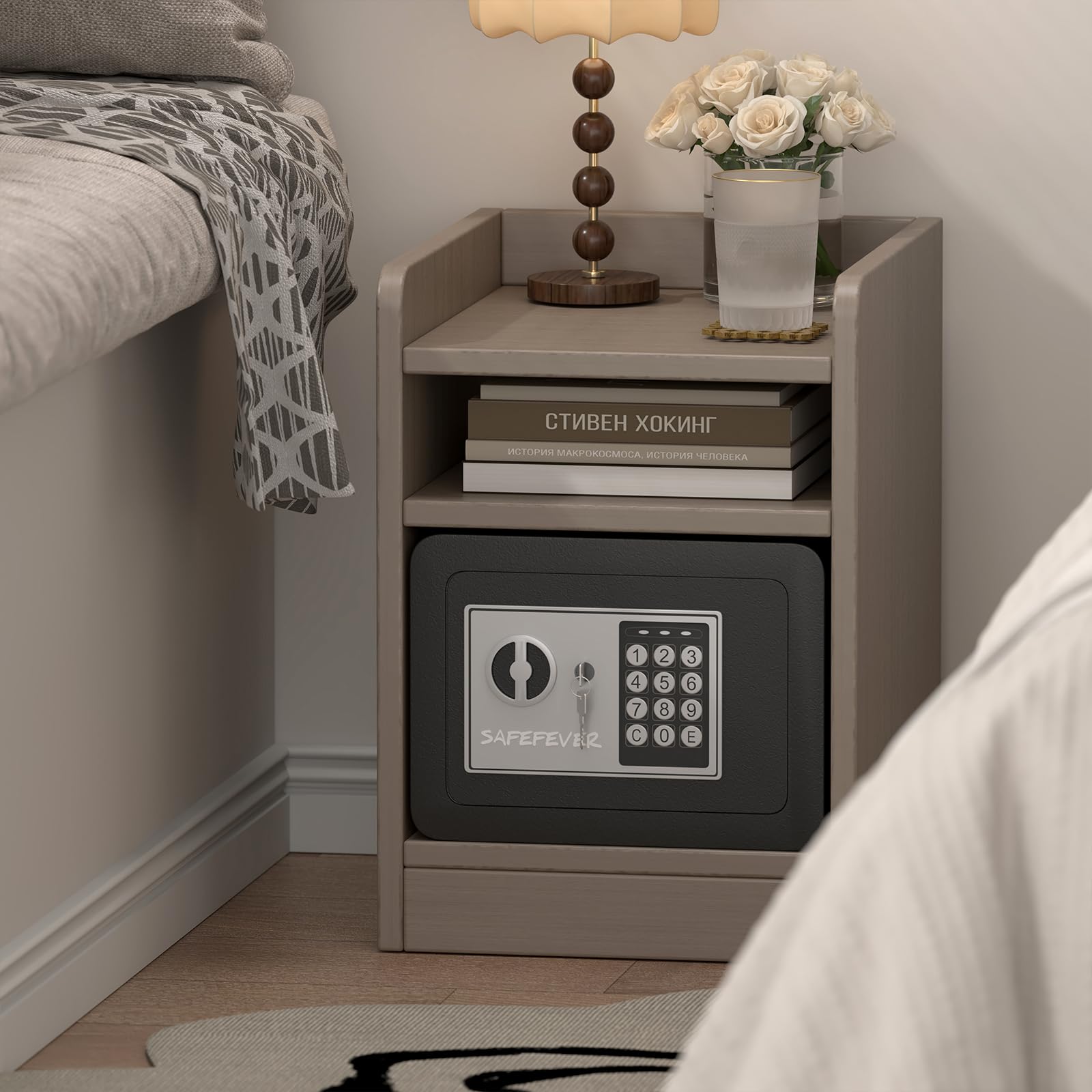 SAFEFEVER back-mounted holes allow simple shelf or wall installation.