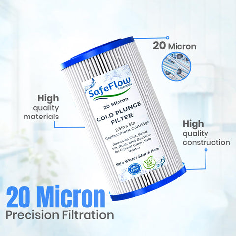 SafeFlow Essentials filter compatible with under-sink systems for easy home filtration.