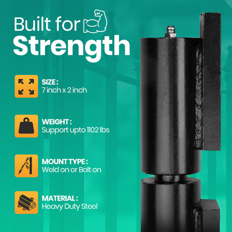 SafeFlow Essentials wrought-iron gate hinge designed for outdoor durability and steady motion.